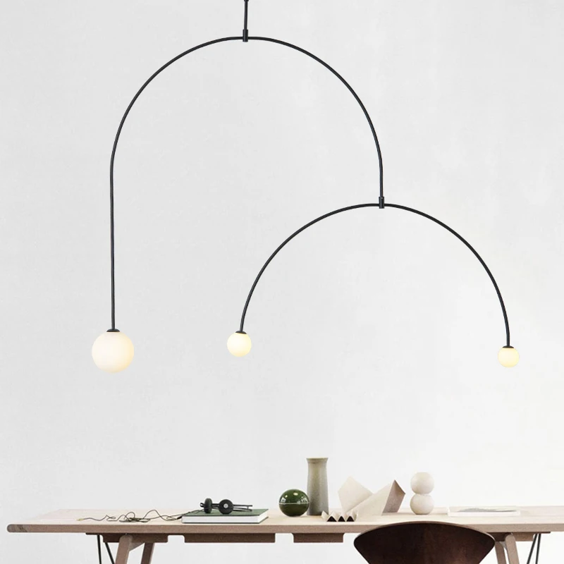 

LED Chandeliers restaurant chandelier creative bedside lamp modern minimalist living room decorative art Nordic fixtures