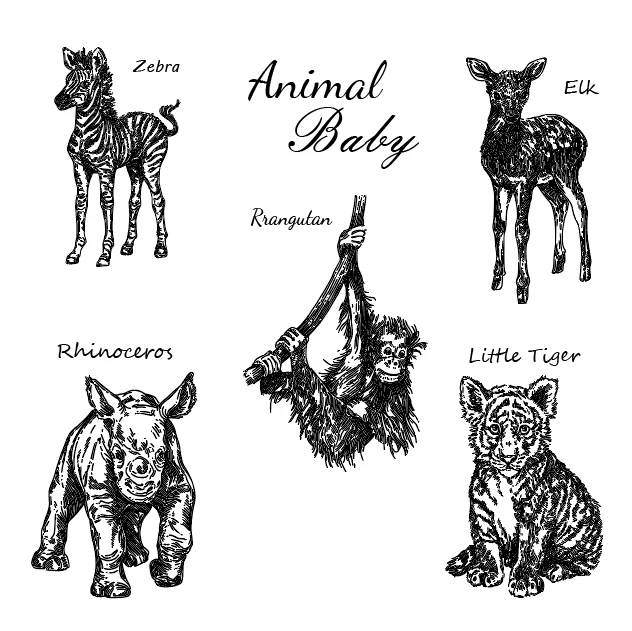 Прозрачный силиконовый штамп для животных 5 дизайнов сделай сам скрапбукинг