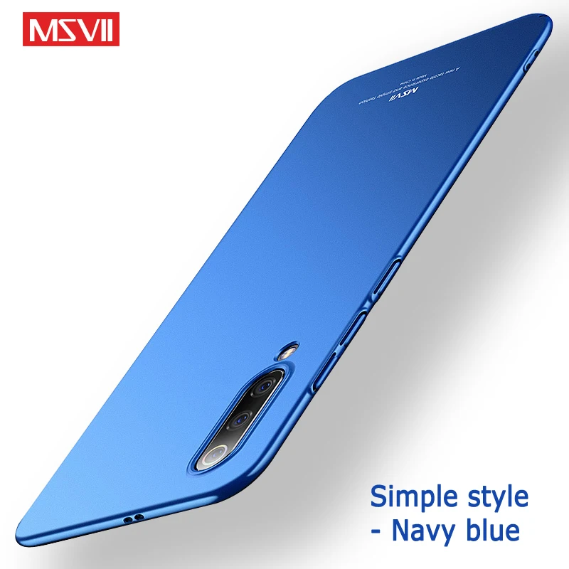 Simple blue Mi 9 mi 9T чехол MSVII матовый чехол для Xiaomi mi 9 SE mi 8 Pro Чехол Xio mi CC9 CC9E Global чехол для Xiaomi mi 9T mi 8 Lite чехол - Цвет: Simple blue