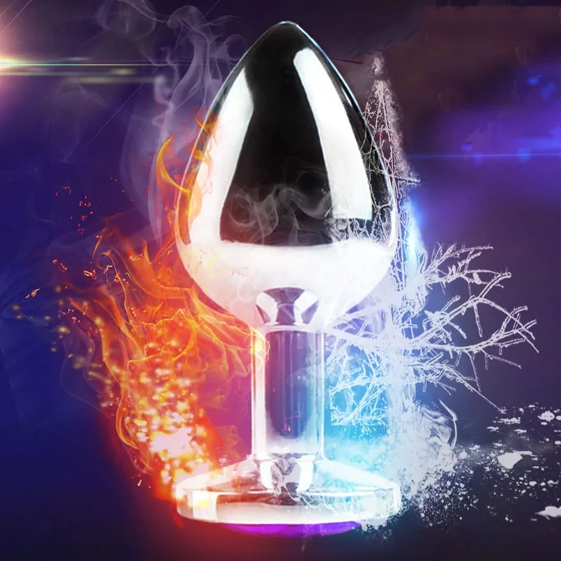 Интимная металлическая Анальная пробка с кристаллами ювелирные изделия гладкая