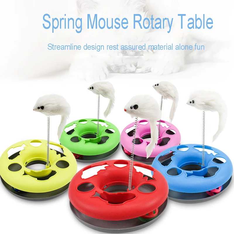 

Cat Toys Cat Turntable Cat Products Funny Stick Cat Stick Round Track Turntable With Molars Cat Toys Self Hi Set