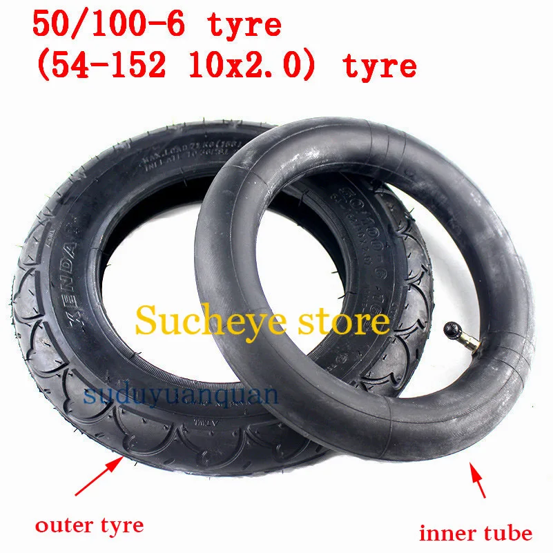 

10'' 50/100-6 10x2.0 Rubber Tire Inner tube 10x2 (54-152) tyre for electric scooter bike Refit Motorcycle parts 10x2 wheel tyre