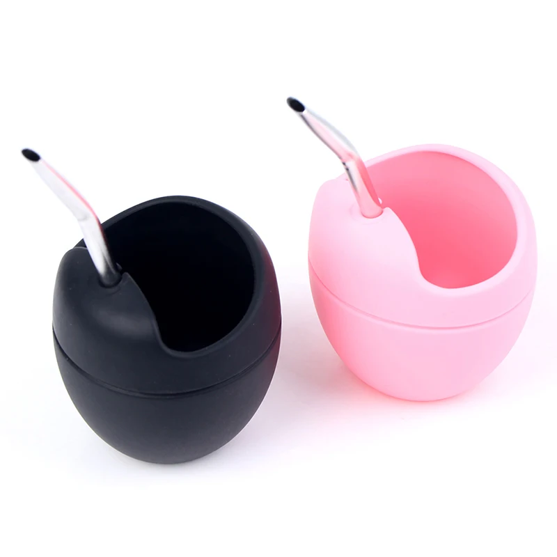 

Portable Silicone Retractable Folding Cup Telescopic Collapsible Drinking Cup With Straw Outdoor Travel Water Cup