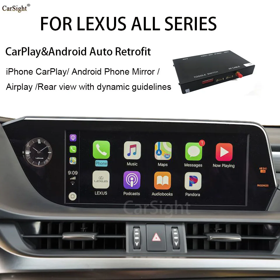 (Ручка) Android авто и Apple Carplay модифицированный комплект для автомобилей Lexus RX 300 NX LC UX