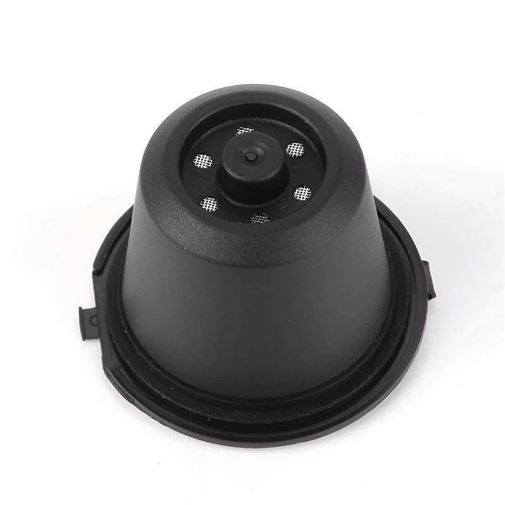 

6PCS Reusable Nespresso Coffee Capsules Cup With Spoon Brush Black Refillable Coffee Capsule Refilling Filter Coffeeware Gift