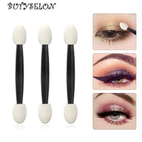 25pcs disposable eyeshadow brush dual sided sponge nylon stick sets make up eye shadow brushes for cosmetic applicator makeup