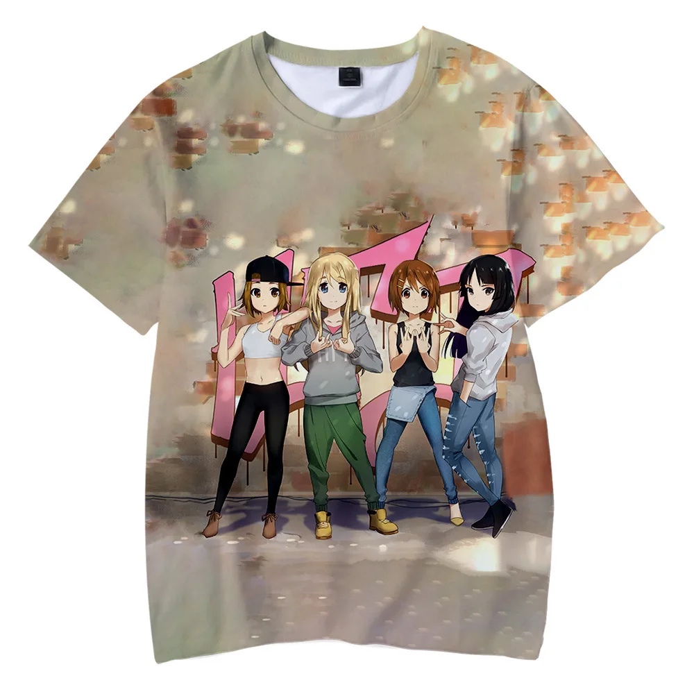 

Anime K-ON K ON 3D T Shirt Women Men Summer Fashion Short Sleeve Funny Tshirt Japan Manga Graphic Tee Streetwear Cosplay Costume