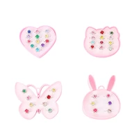 cute cartoon kids rings korean gem adjustable child girls finger rings children kawaii sweet gifts fashion jewelry