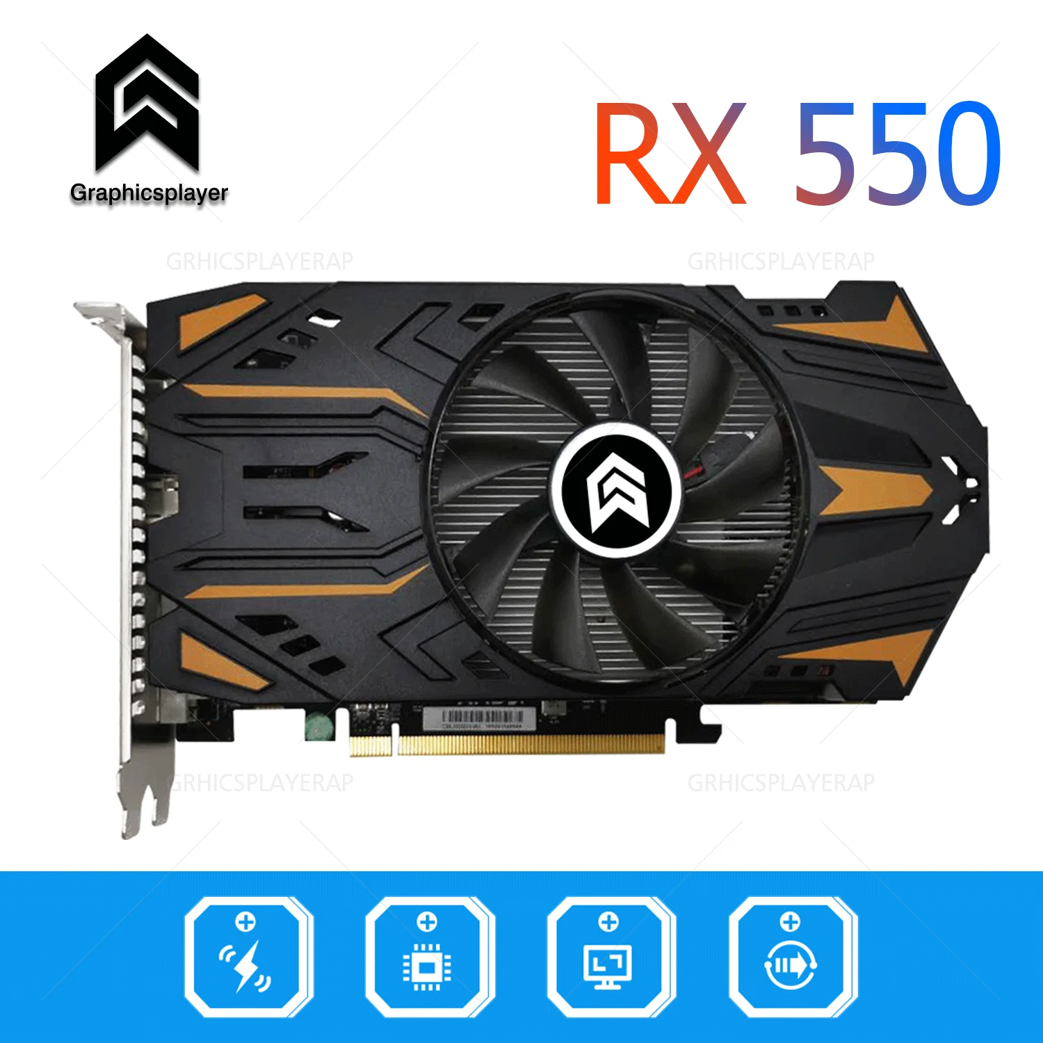 RX550 4GB Видео 4096MB графическая карта ПК компьютер для AMD ATI HDMI|Видеокарты| |