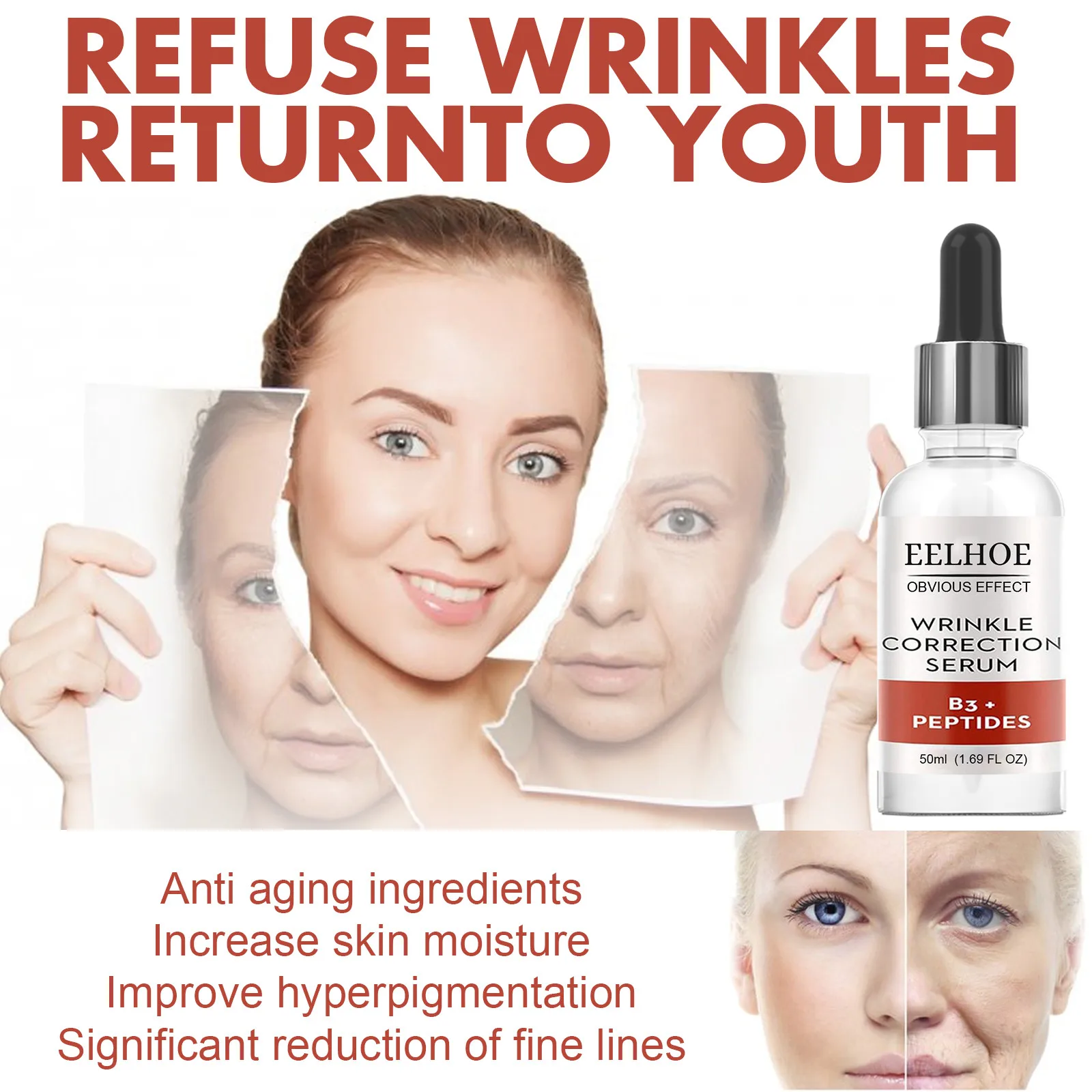 

Collagen Peptide Anti,Wrinkle Essence Moisturizing And Replenishing Essence Whitening Firming Blemish Skin Care