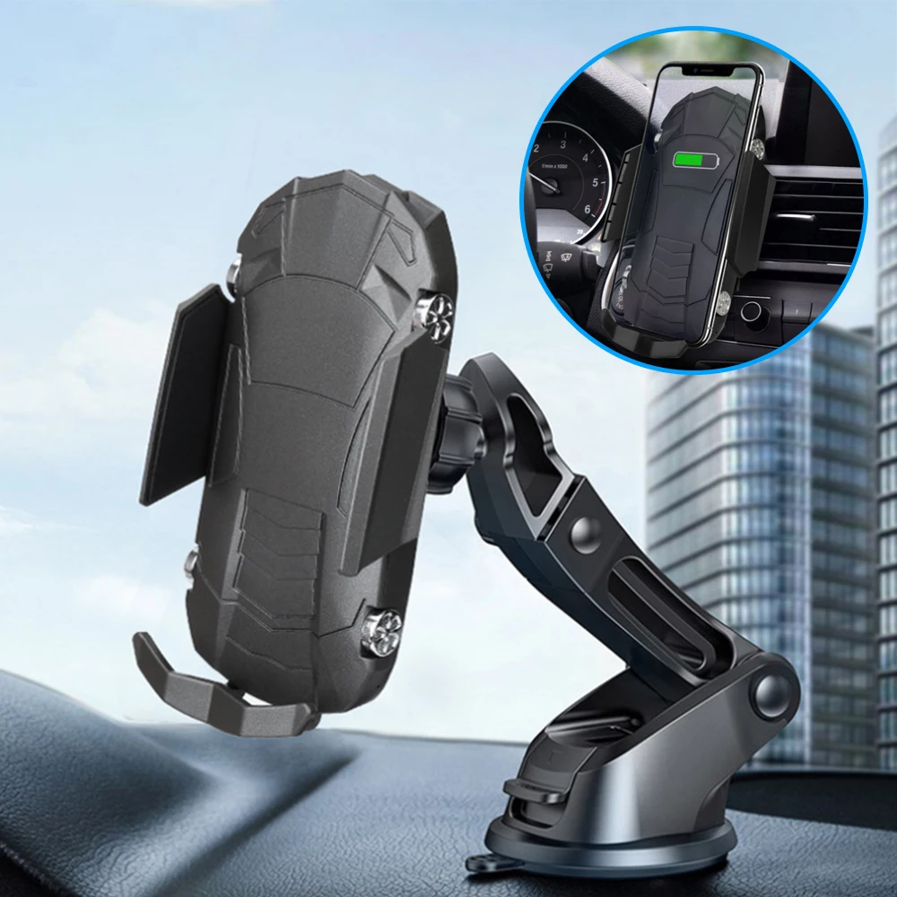 

Car Phone Holder Sucker Universal Smartphone Stands Wireless Charging Touch-Sensitive Opening And Closing Auto Accessories