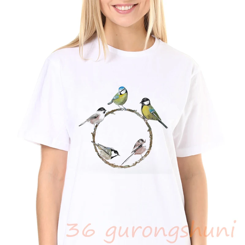 

tops Funny Cockatoo Parrot graphic t shirts tees bird print tshirt goth t shirt women grunge aesthetic clothes streetwear tumblr