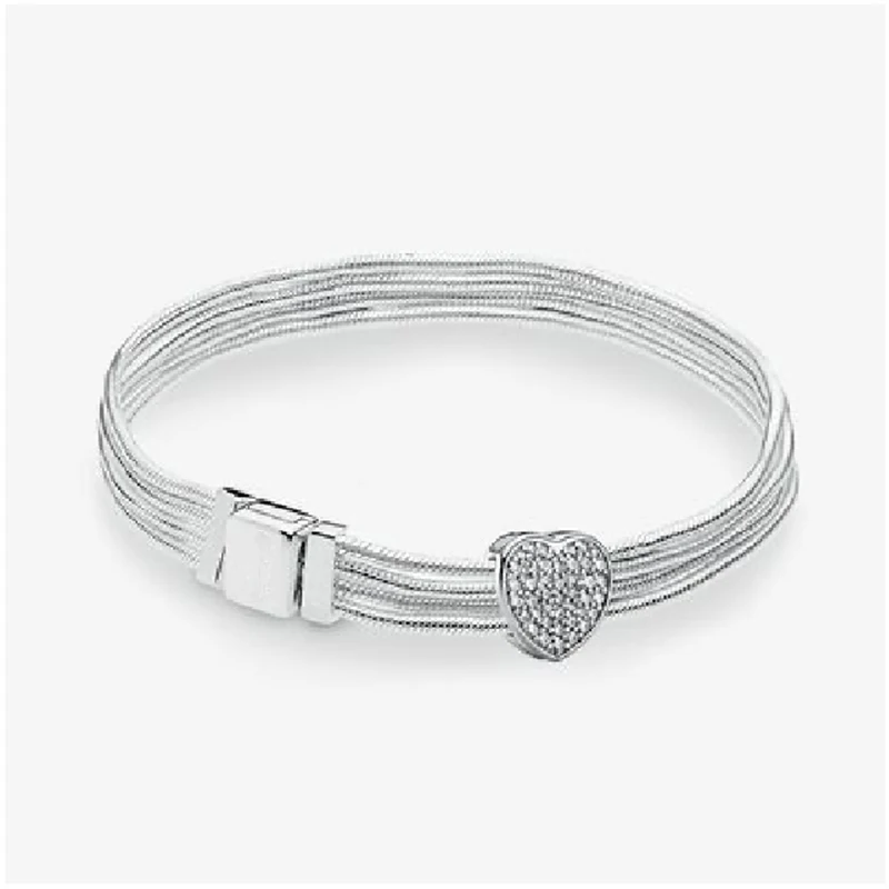 

Новинка 2020, Набор браслетов в форме змеи с подвеской в виде сердца, изысканное ювелирное изделие для жены, романтический подарок на день Свя...