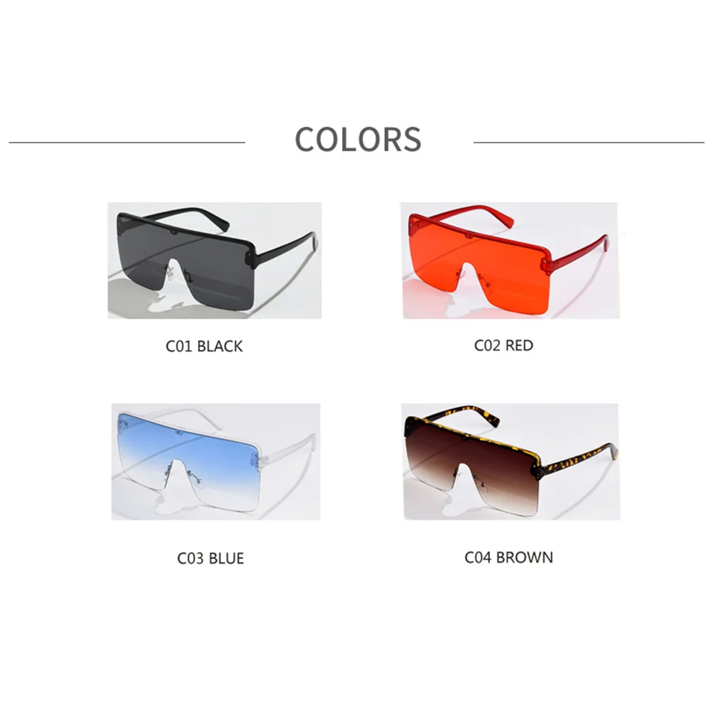 

LongKeeper New Oversized Square Sunglasses Women Men Vintage Flat Top Sun Glasses Ladies Leopard Eyewear lentes de sol mujer