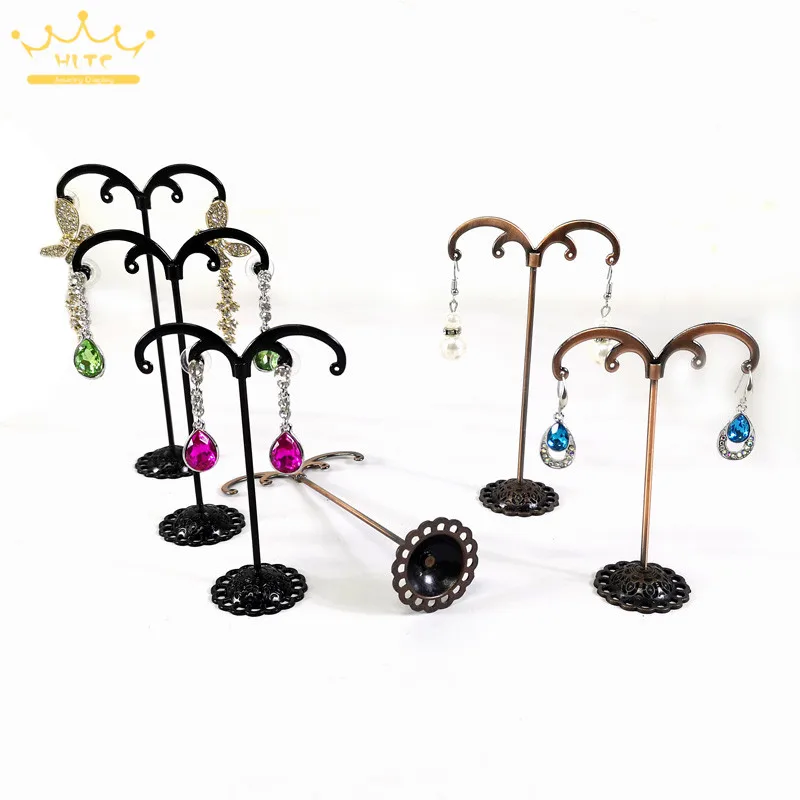 

3Pcs/Set Metal Jewelry Organizer Holder Rack Black Antique M-Shape Earring Stud Bracelet Organizer Ornament Hanger Stand Holder