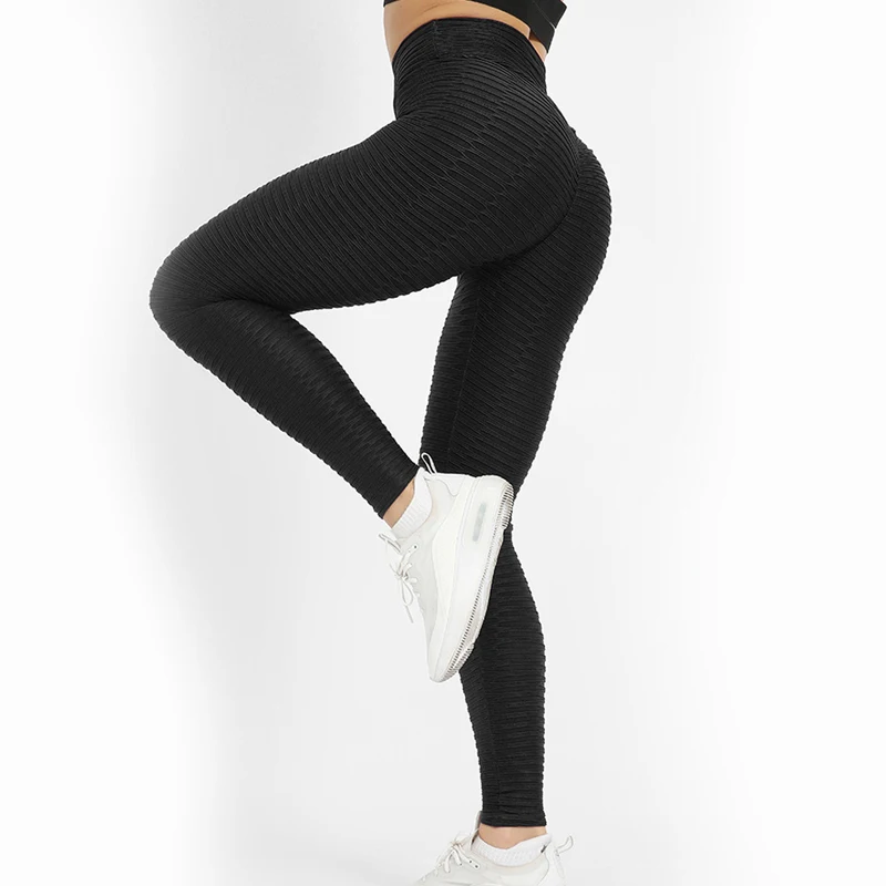 Sfit, сексуальные женские штаны для йоги, пуш-ап, одноцветные жаккардовые спортивные Леггинсы, колготки для спортзала, тянущиеся леггинсы для бега, фитнеса, спортивные штаны для девушек