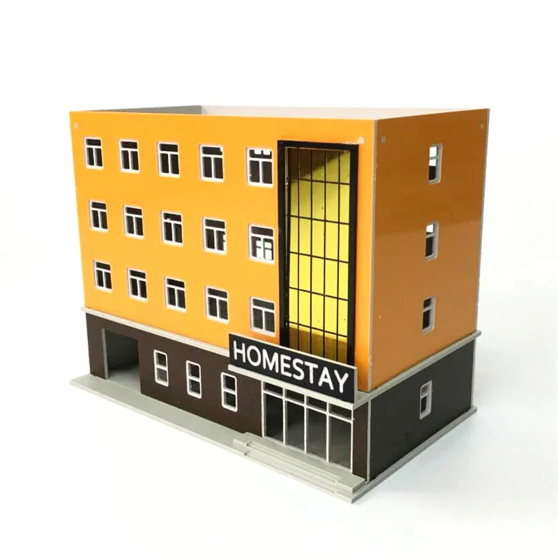 1:144 Homestay Hotel Outland Building Model N Scale 4 Story Scene | Дом и сад