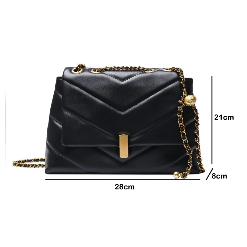 

Women Small Handbags Chain Design PU Leather Underarm Square Single Shoulder Bags 2020 Winter Trending Messenger Crossbody Bag