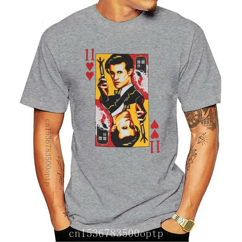 

T-Shirt Doctor Who Mens-Matt Smith The 11th Doctor carta da gioco immagine