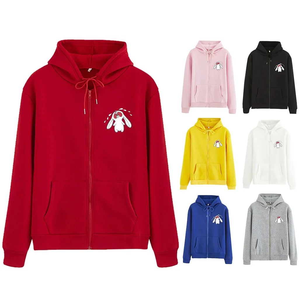 Новинка 2019 3XL осенняя Женская Повседневная Толстовка с капюшоном и молнией в виде