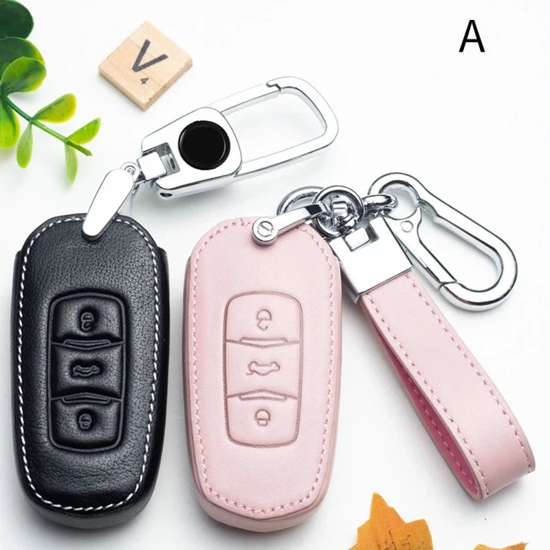 

Leather Car Key Case Cover for Geely Atlas Boyue NL3 EX7 EmgrandX7 EmgrarandX7 SUV GT GC9 borui Protection Shell