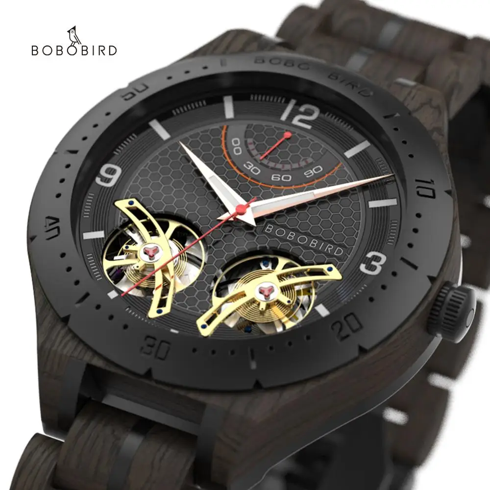 Мужские автоматические часы elojes para hombre BOBO BIRD Wood роскошные брендовые наручные от
