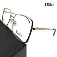 dilicn 1016 square style metal eyeglasses frames brand fashion luxury designer eye glasses for women