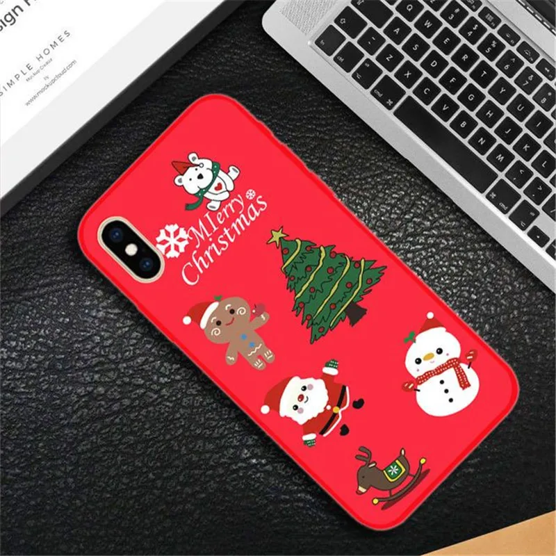 Рождественский подарок чехол для iPhone 11 pro Чехол для iPhone 6 6s 7 8 plus Мягкий силиконовый чехол apple x xr xs max ТПУ чехол s