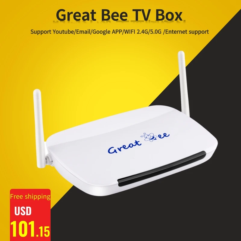 Лучшая ТВ-приставка Great Bee 2021 года The поддерживает Youtube/электронную
