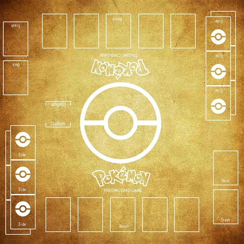 Tapete de cartas de Pok&eacute;mon para 2 jugadores, tapete para juegos de mesa, alfombrilla para rat&oacute;n-3