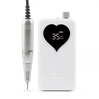 heart led logo cordless electric nail drill machine 35000rpm drill set for manicure pedicure rechargeable battery wireless