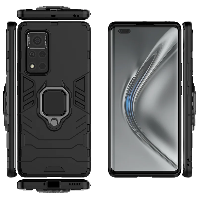 for huawei honor v40 5g case shockproof bumper magnetic ring holder armor stand back cover honor v40 5g phone case honor v40 5g free global shipping