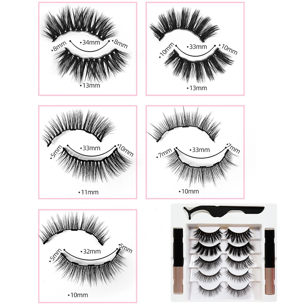 

Eyeliner And Lashes Kit Reusable Makeup Wholesale Fake Eyelash Extension Makeup Accessories