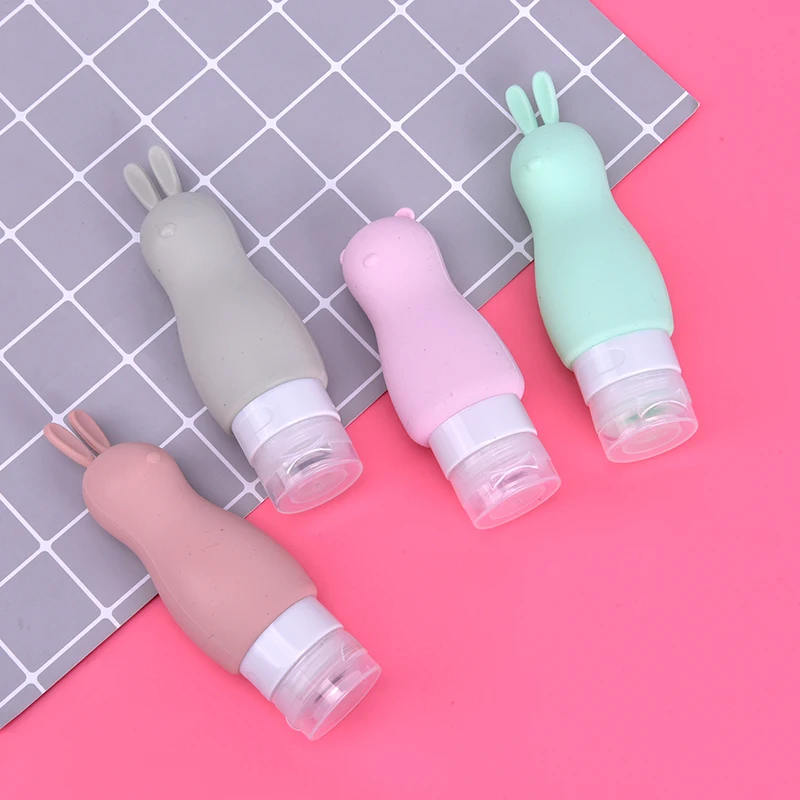 

Silicone Refillable Bottles Traveler Packing Lotion Points Shampoo Container Press Bottles Cute Travel Press Bottles 90ML