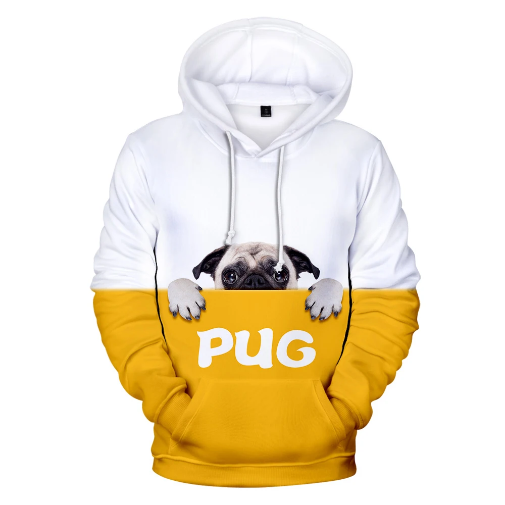 

Popular New 3D Pugs Casual Children Hoodies Autumn And Winter Cartoon Men's And Women's hoody Harajuku Animal Pullover