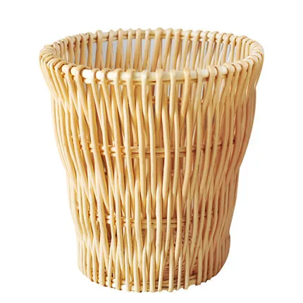Корзина для мусора из ротанга гостиной и туалета бамбуковая корзина от пыли | Дом