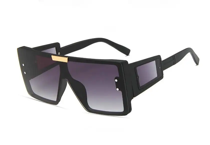 

Sunglasses Square Women Men Oversize 2021 Retro Brand Design Flat Top Rectangle Eyewear UV400 Big Shades Oculos Female