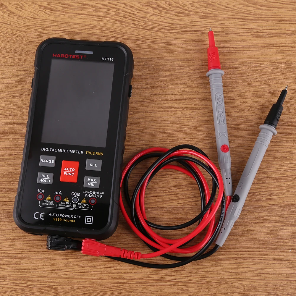 

True RMS Digital Smart Multimeter 9999 Counts Auto Range 1000V 10A Portable AC DC Tester Volt Voltmeter Ammeter