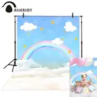 Allenjoy фоны для фотосъемки с радужными облаками, голубым небом, звездами, детским душем, новорожденными, день рождения, Фотостудия
