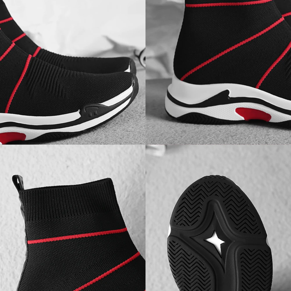 Ods/шерстяные ботинки сезон осень зима тонкие бархатные вязаные Ботинки Martin с