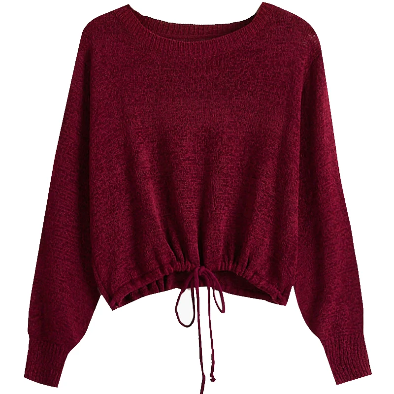 2019 новый вязаный свитер женский тонкий свободный осенне-зимний вариант пуловер с