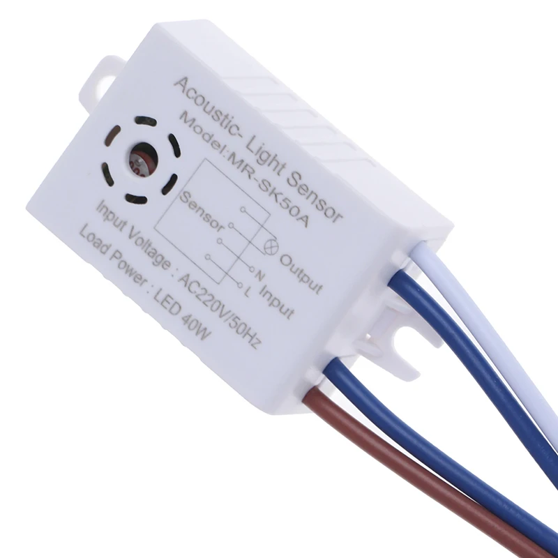 

Новый модуль 220V детектор звука голоса Сенсор интеллигентая (ый) Автоматическое включение/выключение света переключатель