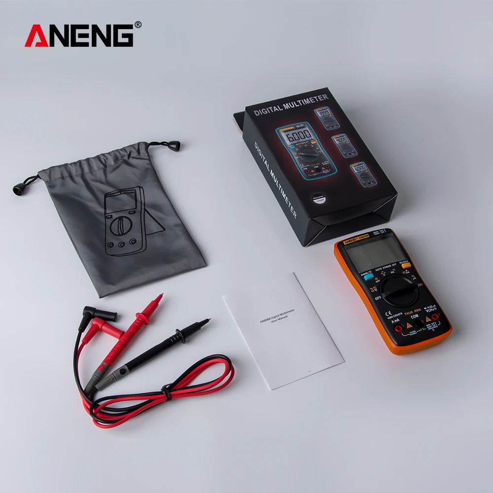 

ANENG AN8008 Digital Multimeter 9999 counts True-RMS Square Wave Backlight AC DC Voltage Ammeter Current Ohm Auto/Manual