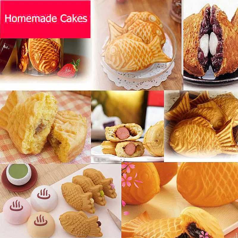Домашний японский антипригарным Taiyaki вафельный Пан в форме рыбы сковородка для