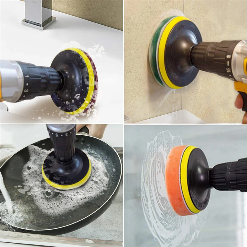 POLIWELL 4 шт. 5 дюймов 5-отверстие круглый промышленный чистящий коврик сверхмощный