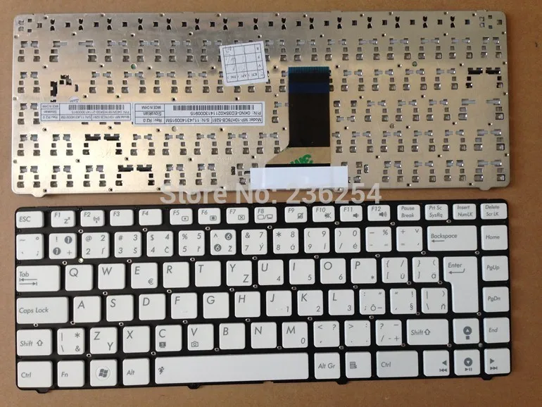 SL клавиатура для ASUS U36 U36SD U36SG U40SD U41J U41JF U41SV белая без рамки Клавиатура