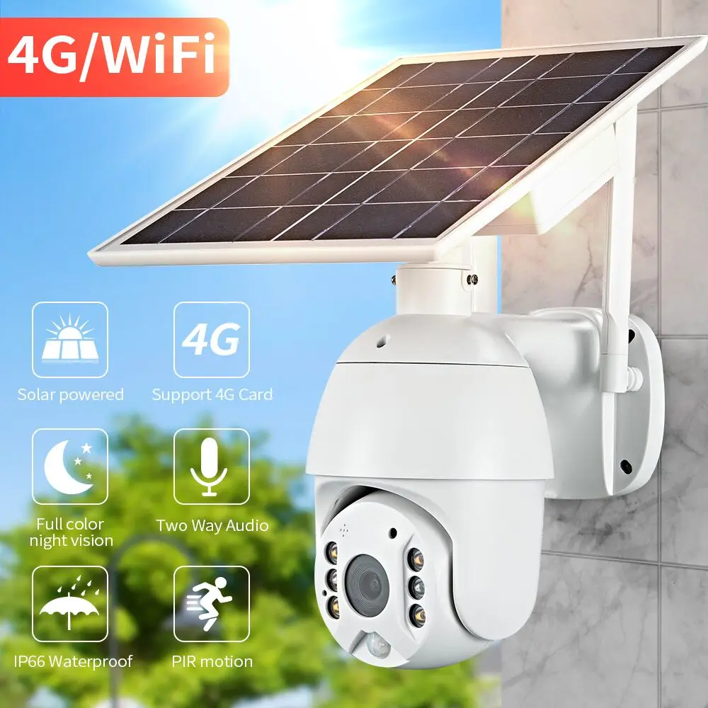 Беспроводная ip камера 1080P Cloud 4G Shell Sola HD Wi Fi водонепроницаемая наружная наблюдения