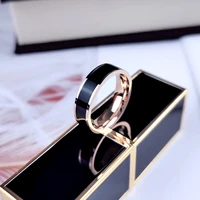 stainless steel rings classic alliance wedding rings for women men rose gold color rings couple jewelry promise band engravable