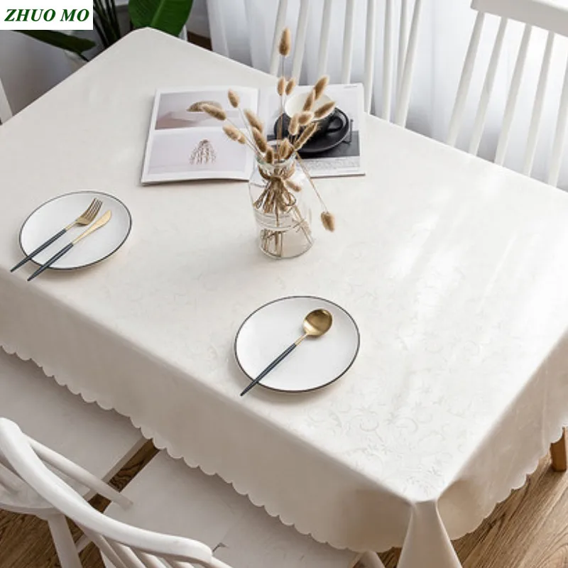 

New Waterproof Tablecloth Oilproof PVC cloth Wedding Party hotel Christmas Rectangle Table Cover Dining for home Decoration