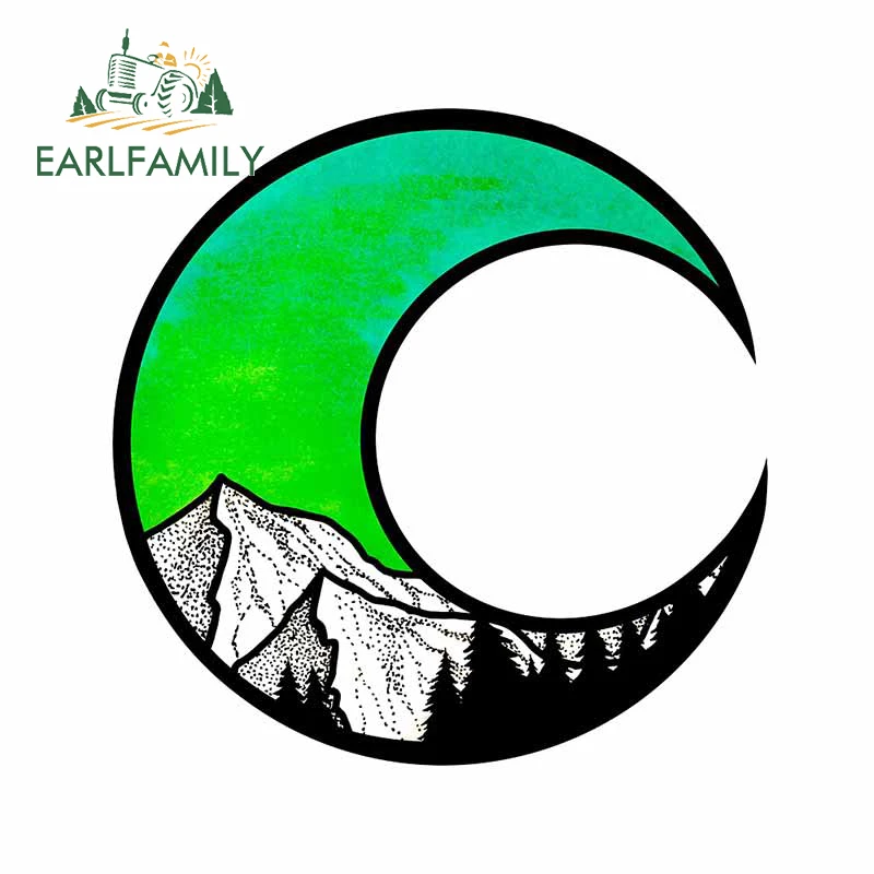 EARLFAMILY 13 см x 12 7 Автомобильная наклейка для гор в Луне граффити индивидуальный
